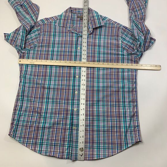 Peter Millar Shirt Mens XL Extra Large Summer Comfort Performance Plaid Nylon - Picture 6 of 13